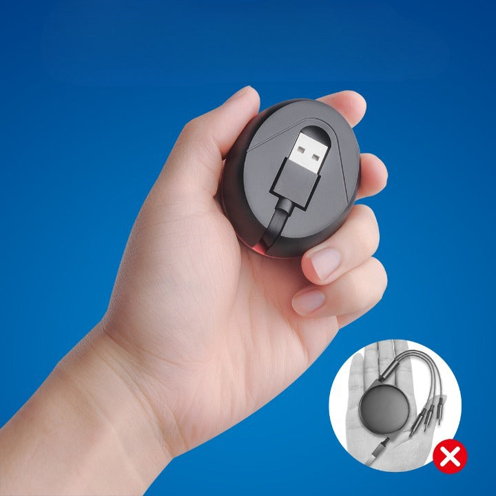 Cable rétractable 3 en 1