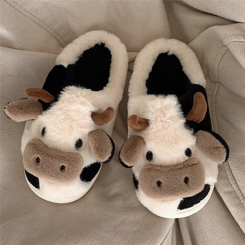 CUTE COW - Pantoufles chaudes et moelleuses
