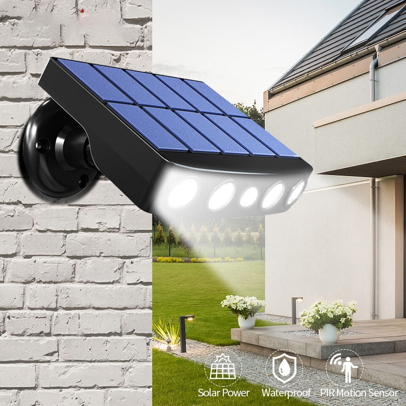 Lampe solaire rotative 3 modes -Système PIR