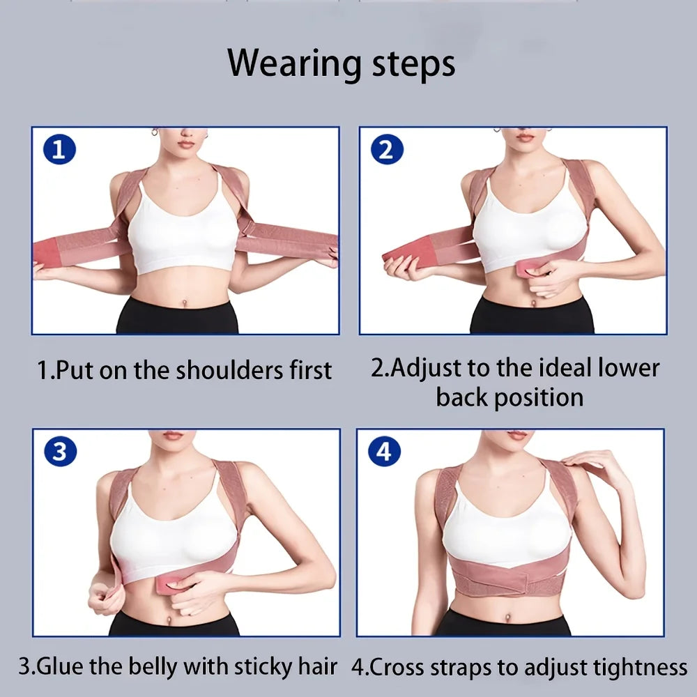Correcteur de Posture Dos Femme & Homme – Maintien Dorsal et Épaules, Soutien du Haut du Dos