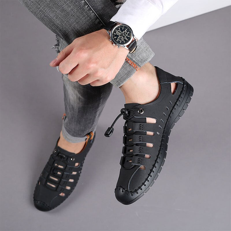 Sandales élégantes en cuir pour homme
