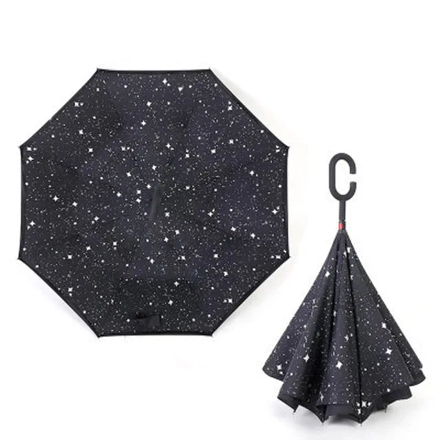 Parapluie à Ouverture Inversée - Résistant au Vent