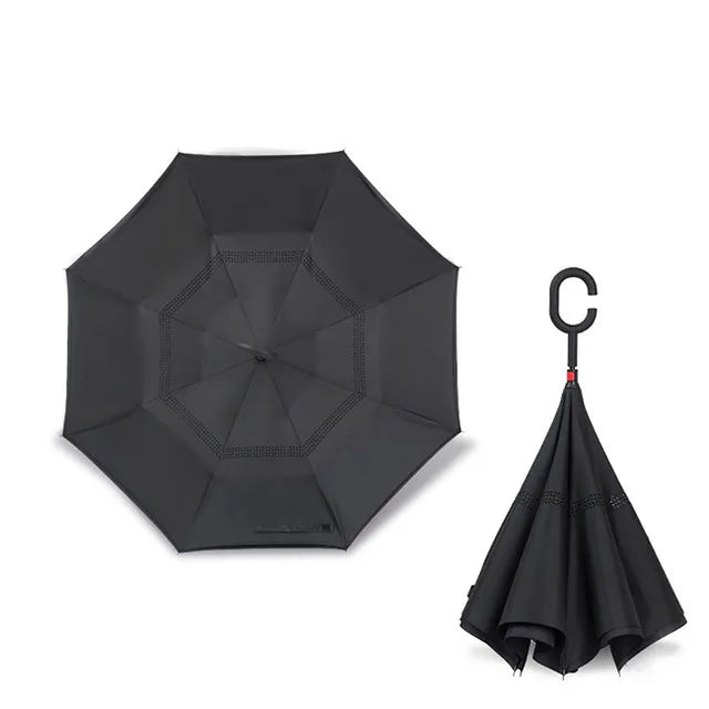 Parapluie à Ouverture Inversée - Résistant au Vent