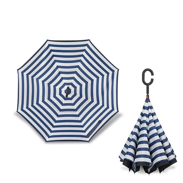 Parapluie à Ouverture Inversée - Résistant au Vent