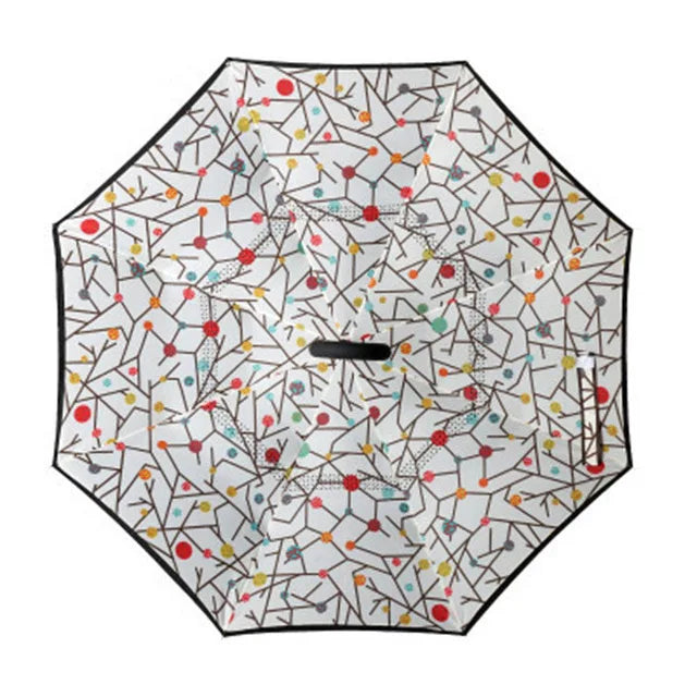 Parapluie à Ouverture Inversée - Résistant au Vent