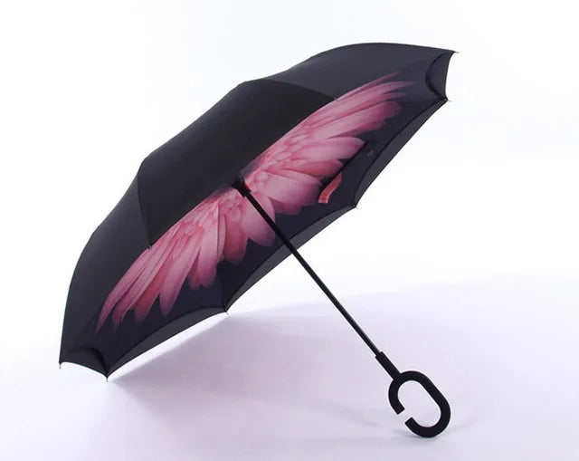Parapluie à Ouverture Inversée - Résistant au Vent