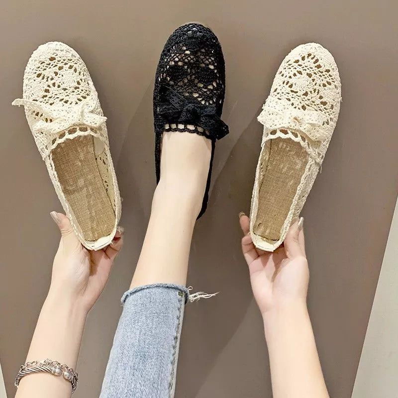 Ballerines souples Style macramé pour femme