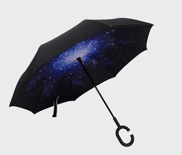 Parapluie à Ouverture Inversée - Résistant au Vent