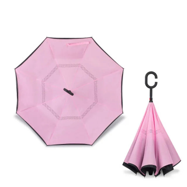 Parapluie à Ouverture Inversée - Résistant au Vent
