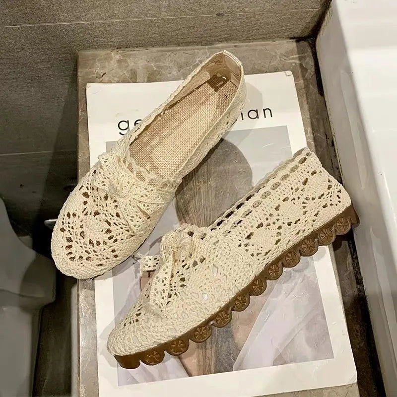 Ballerines souples Style macramé pour femme