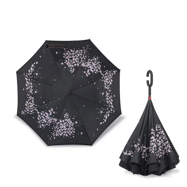Parapluie à Ouverture Inversée - Résistant au Vent