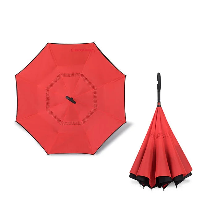 Parapluie à Ouverture Inversée - Résistant au Vent