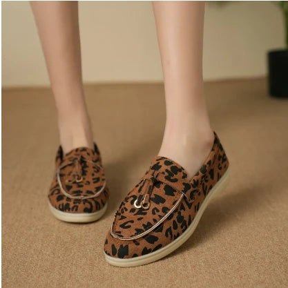 Mocassins Femme Rétro en Cuir Ultra Confort