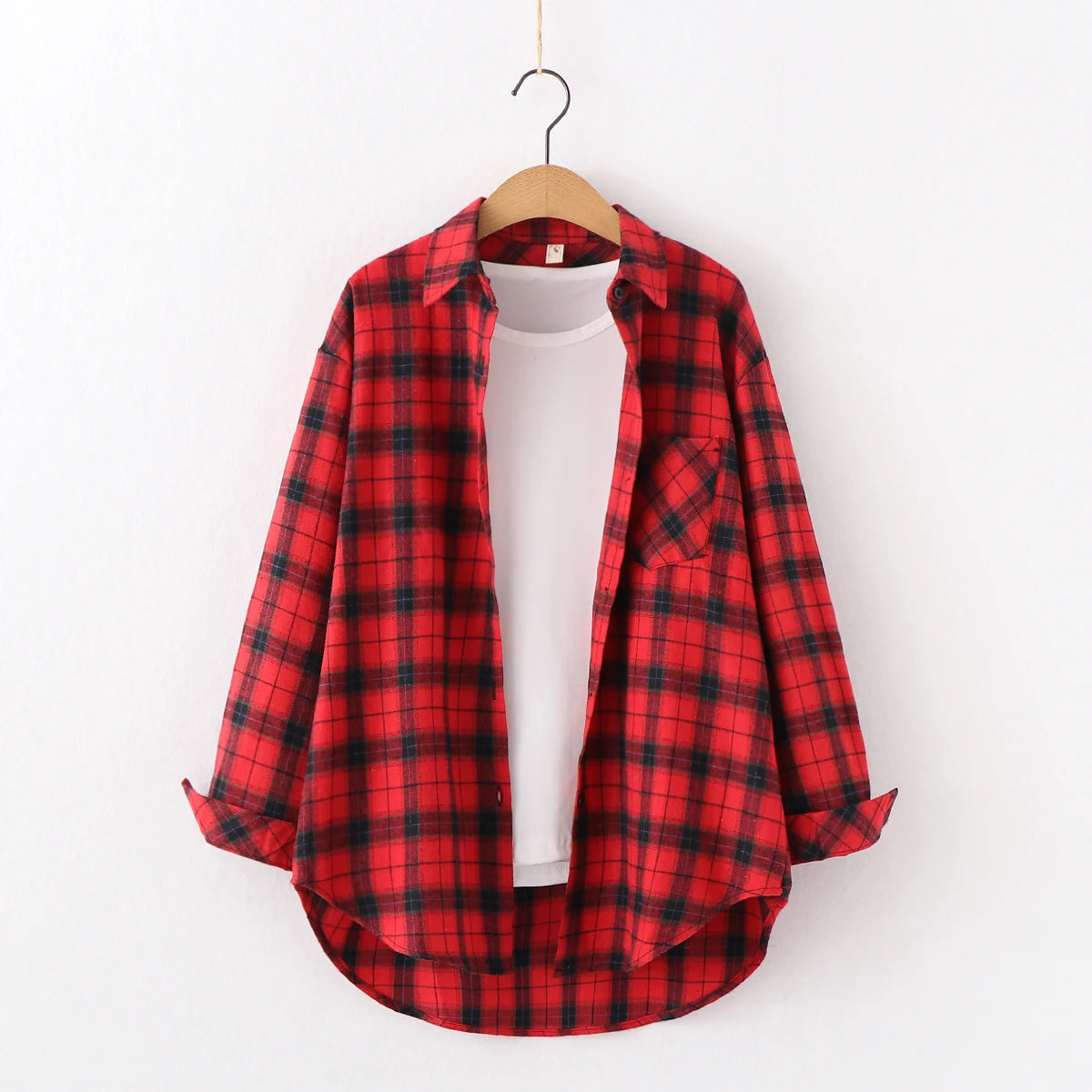 Chemise à Carreaux en Flanelle pour Femme - 10 Couleurs