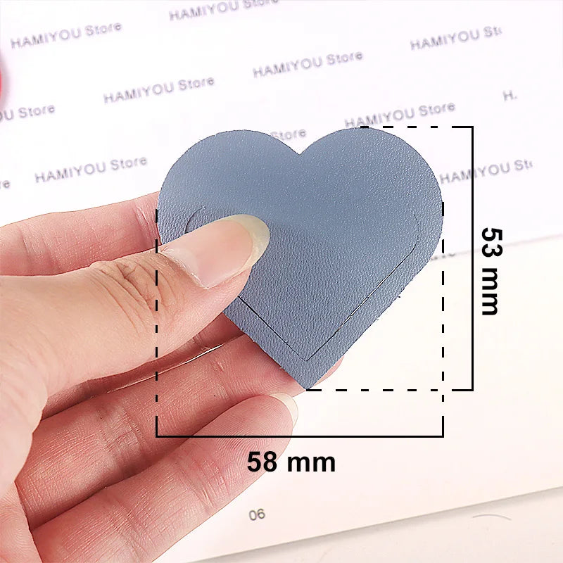 Lot de 5 Marque-Pages Coeur en Cuir PU