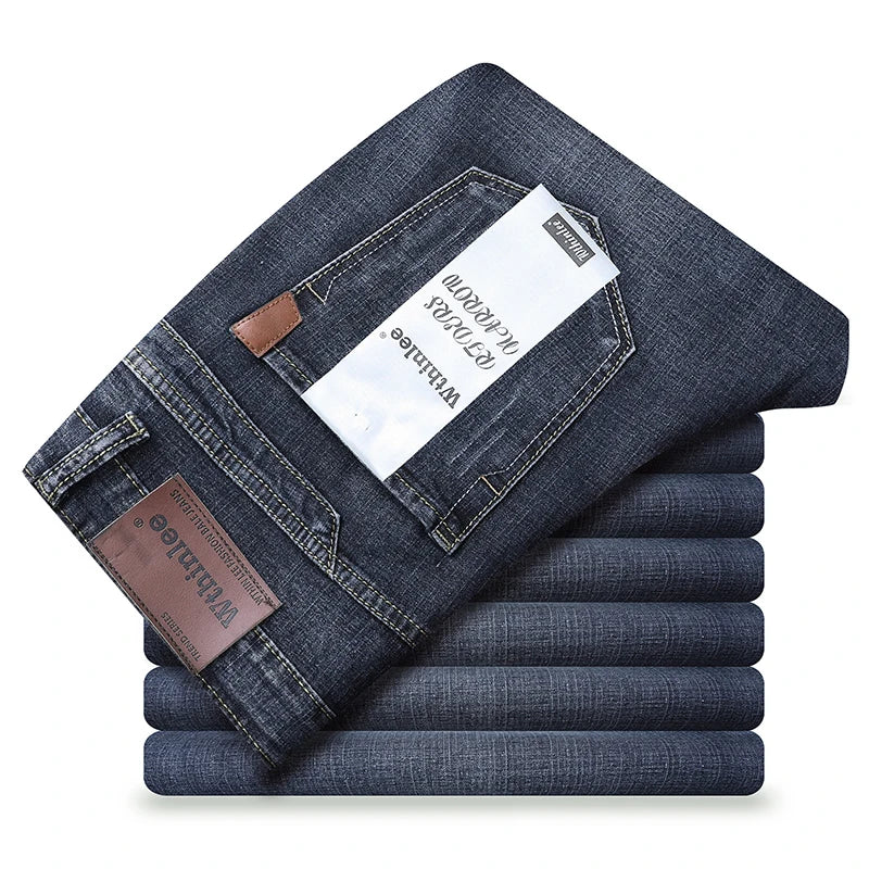 Jean en Denim Classique Coupe Droite pour Homme