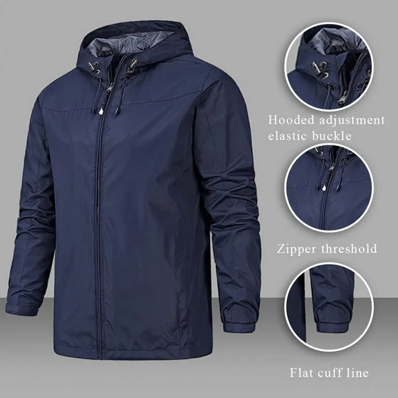 Veste imperméable à capuche pour homme et femme