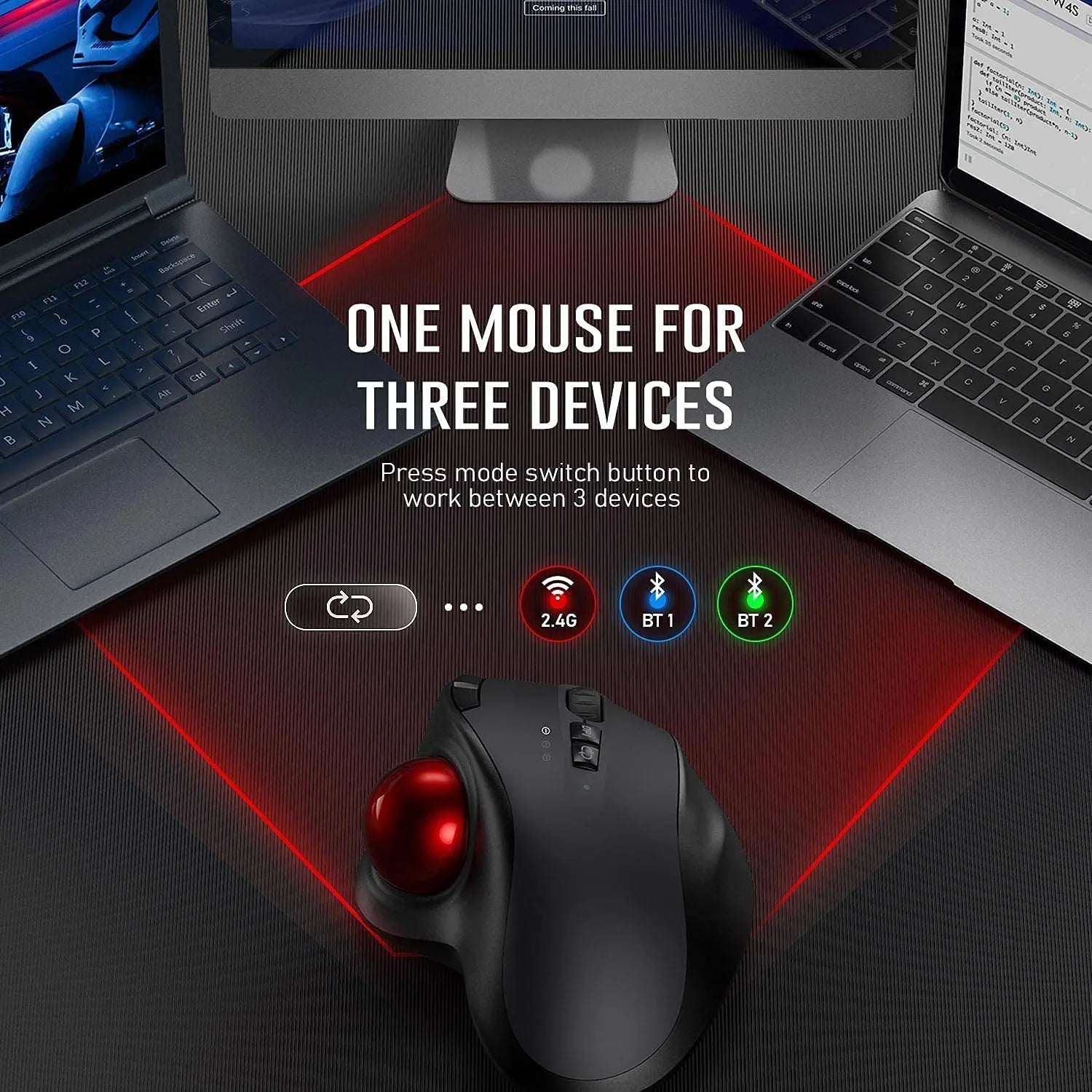 Souris ergonomique avec TrackBall Sans fil