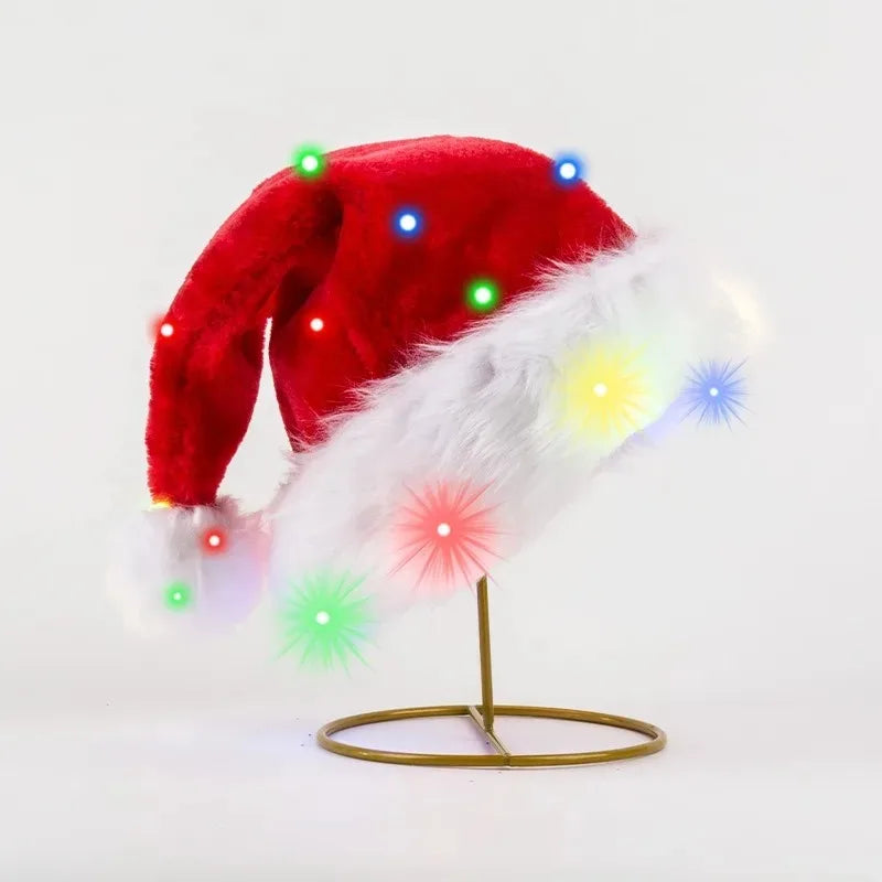 Bonnet de Père de Noël Lumineux à LED