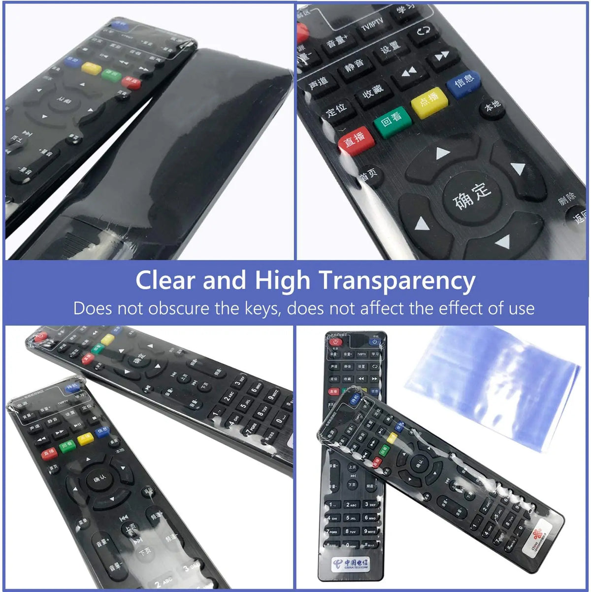Lot de 20 Housses Anti-Poussière Thermorétractables Transparentes pour Télécommandes