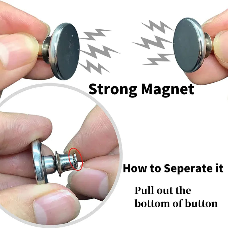 10 Paires de boutons magnétiques pour rideaux de fenêtre