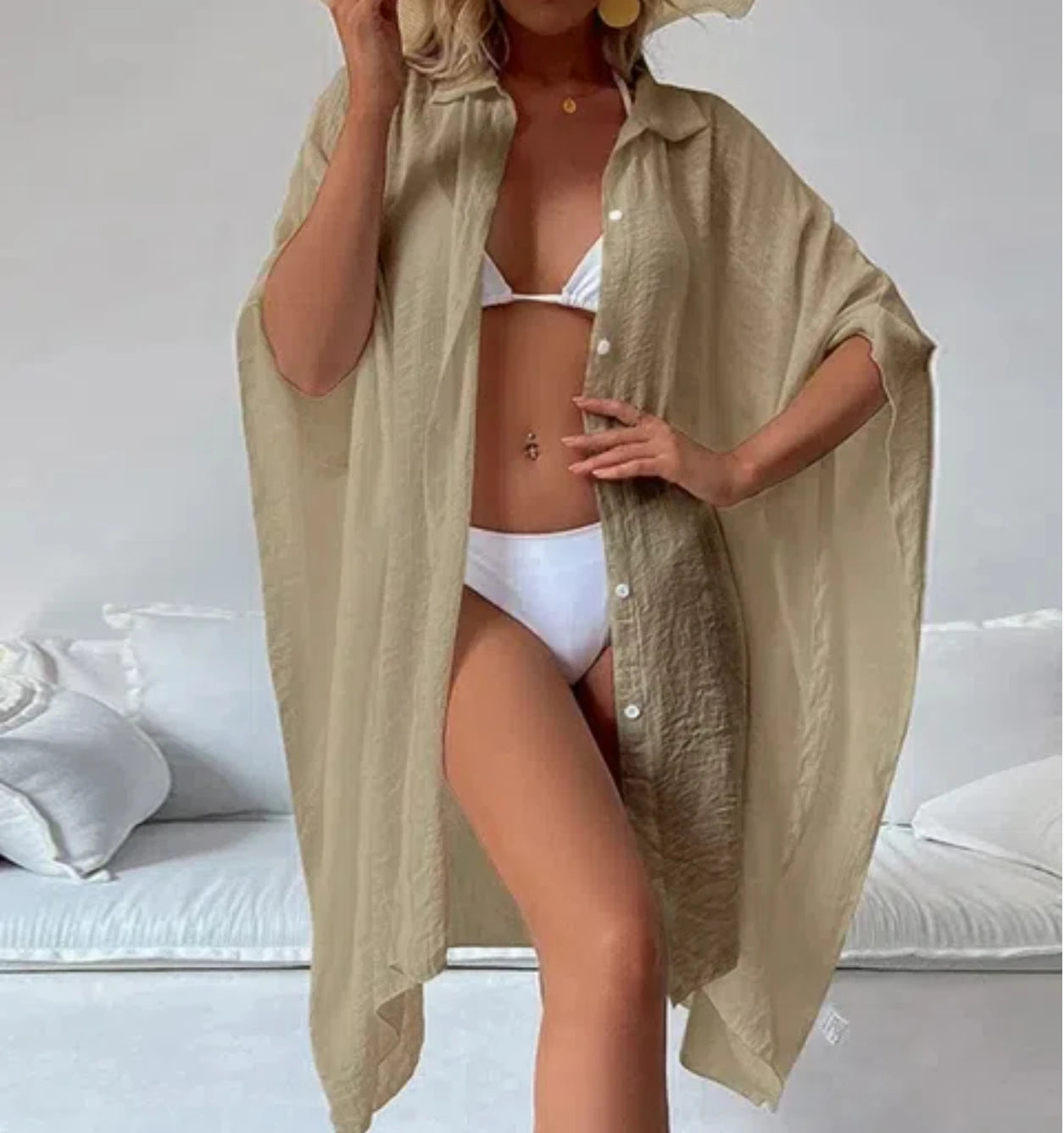 Robe Chemise de Plage Ample & Légère - Cover-Up Maillot de Bain