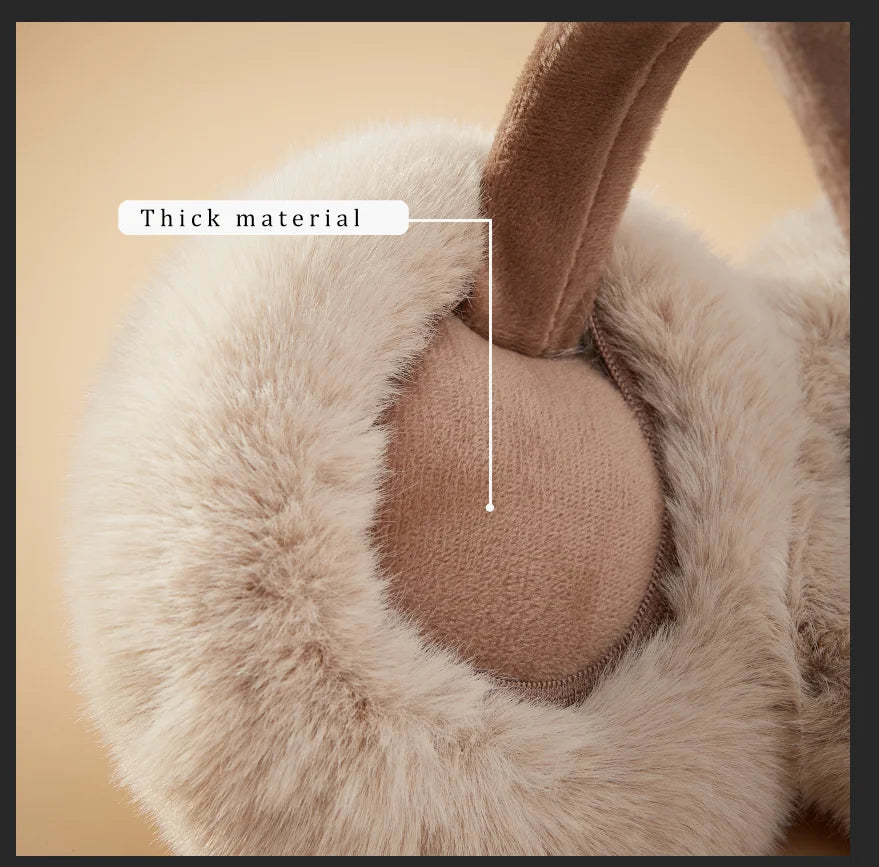 Cache-oreilles XL en fausses fourrure de lapin