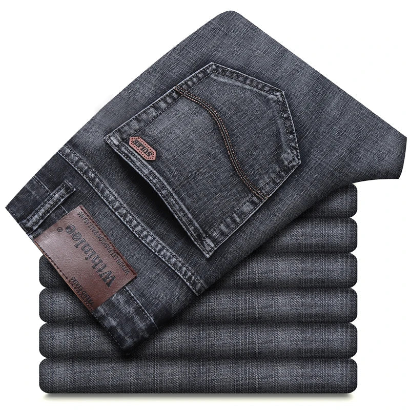 Jean en Denim Classique Coupe Droite pour Homme