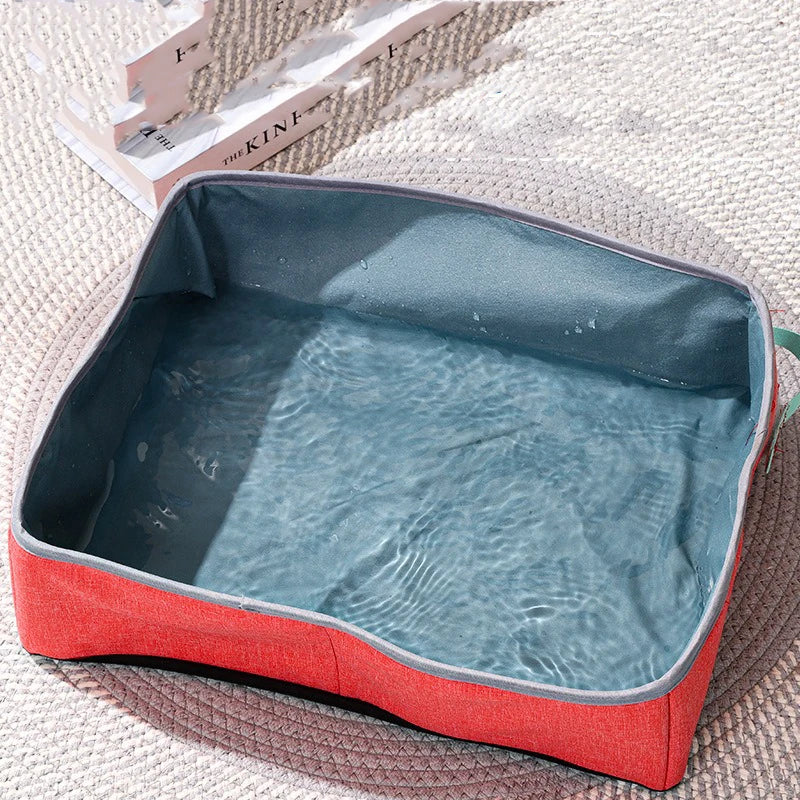 Bac à Litière de Voyage Pliable & Imperméable pour Chat