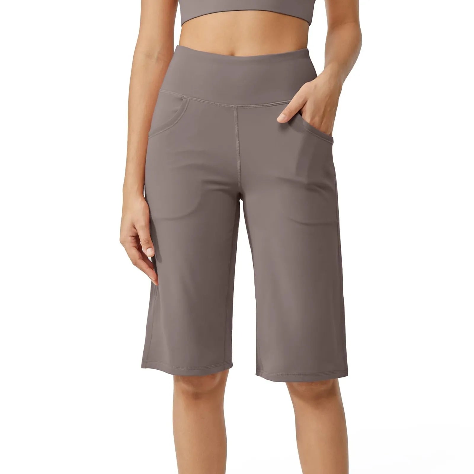 Bermuda Femme Taille Haute Confort & Poches