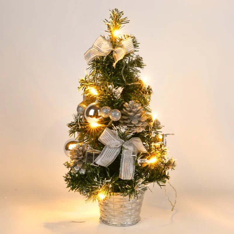 Mini Sapin de Noël d'intérieur avec guirlande