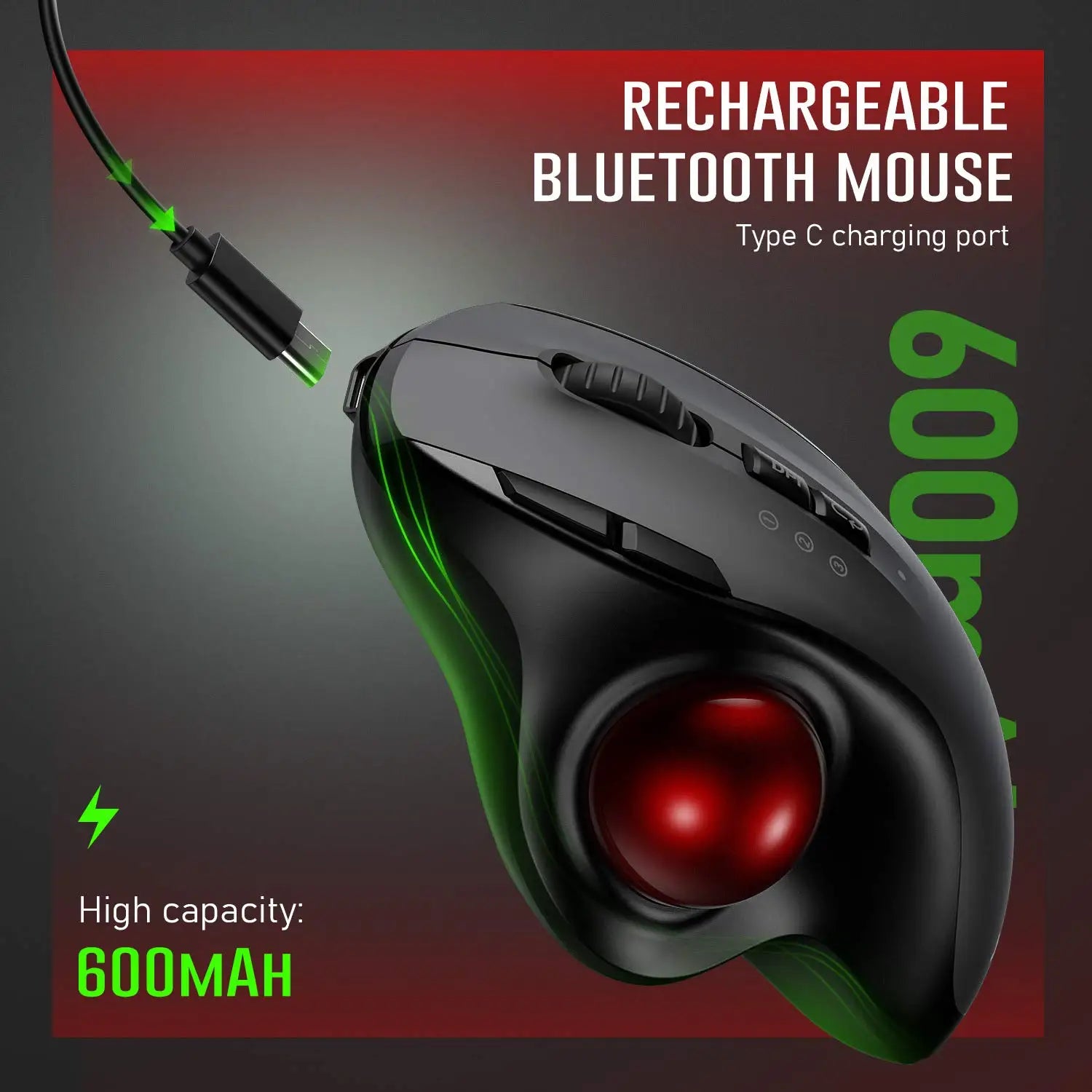 Souris ergonomique avec TrackBall Sans fil