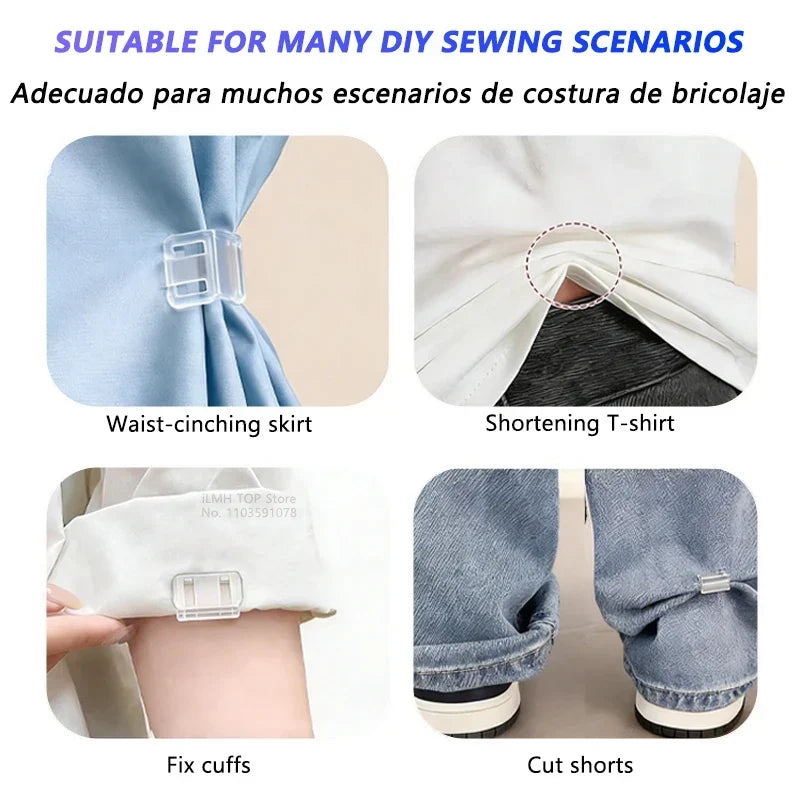 Lot de 10 Clips Invisibles pour Ourlet de Pantalon – Fixation Rapide Sans Couture et Invisible