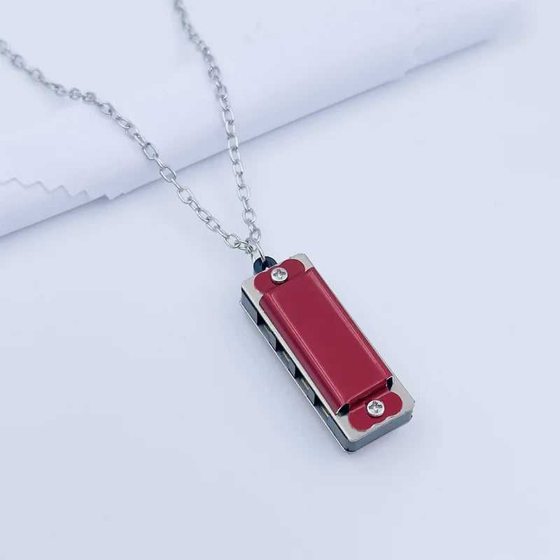 Collier Mini Harmonica à 4 trous et 8 tons - Idée Cadeau