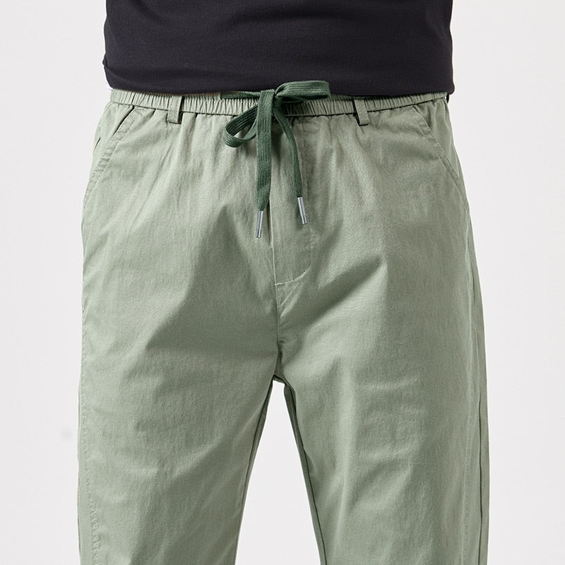 Pantalon d'été coupe slim en coton - Style décontracté
