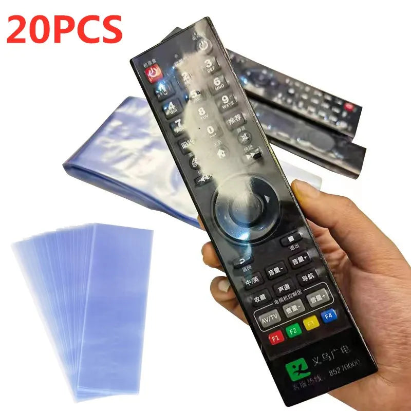 Lot de 20 Housses Anti-Poussière Thermorétractables Transparentes pour Télécommandes