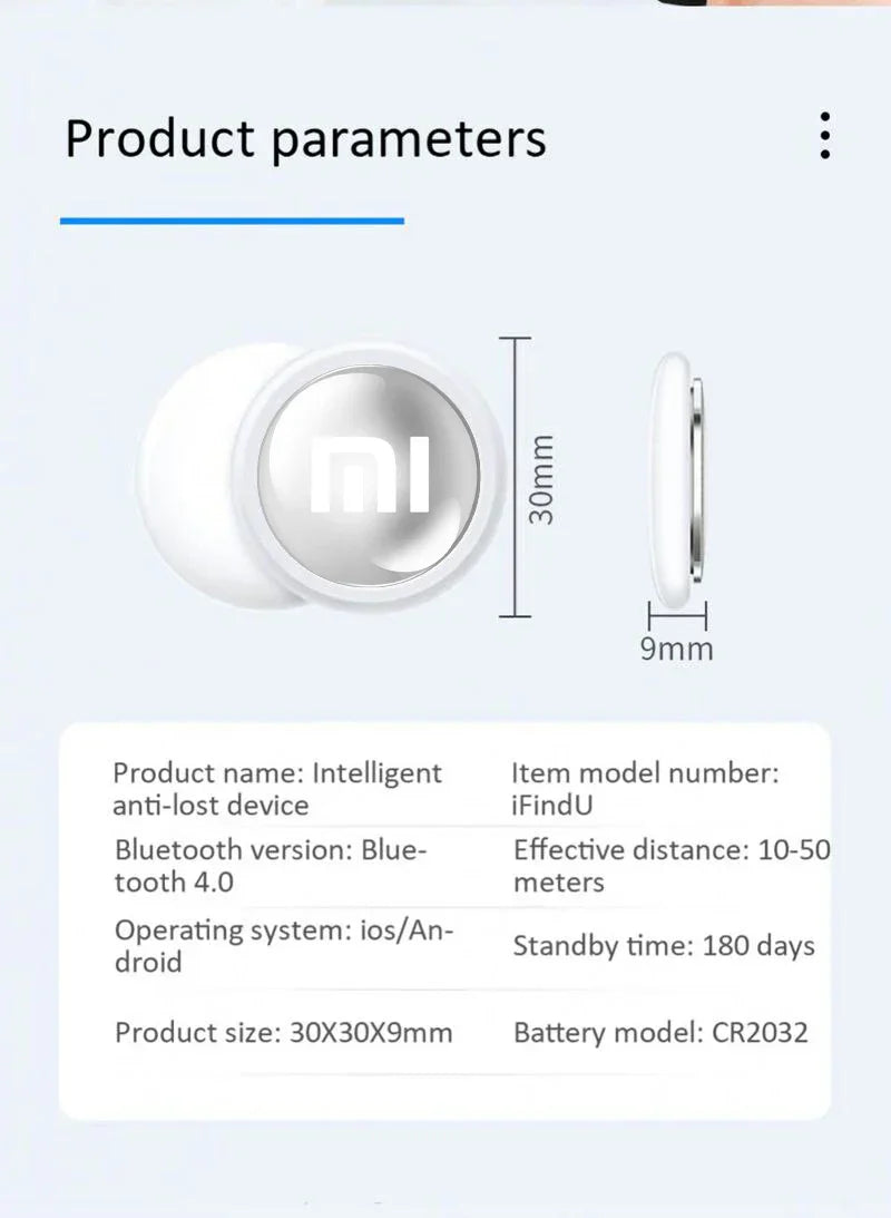 Xiaomi - Lot de 5 Mini localisateurs GPS portable Bluetooth 4.0