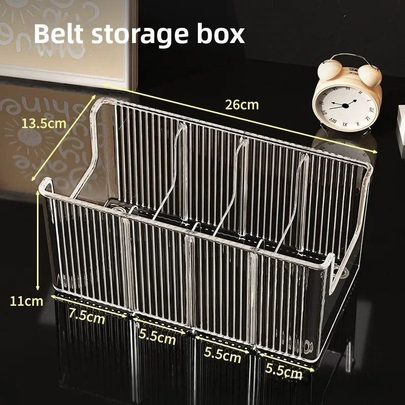 Lot de 2 Boîtes de Rangement en Acrylique pour Ceinture
