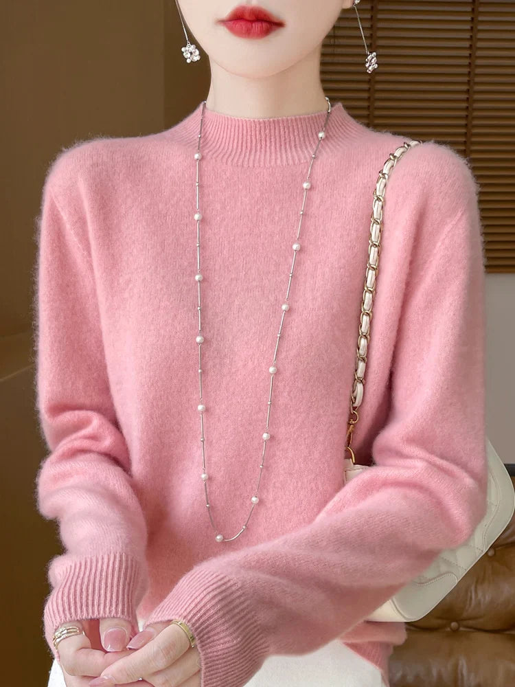 Pull à Col Cheminé 100% Laine Mérinos - 14 Couleurs