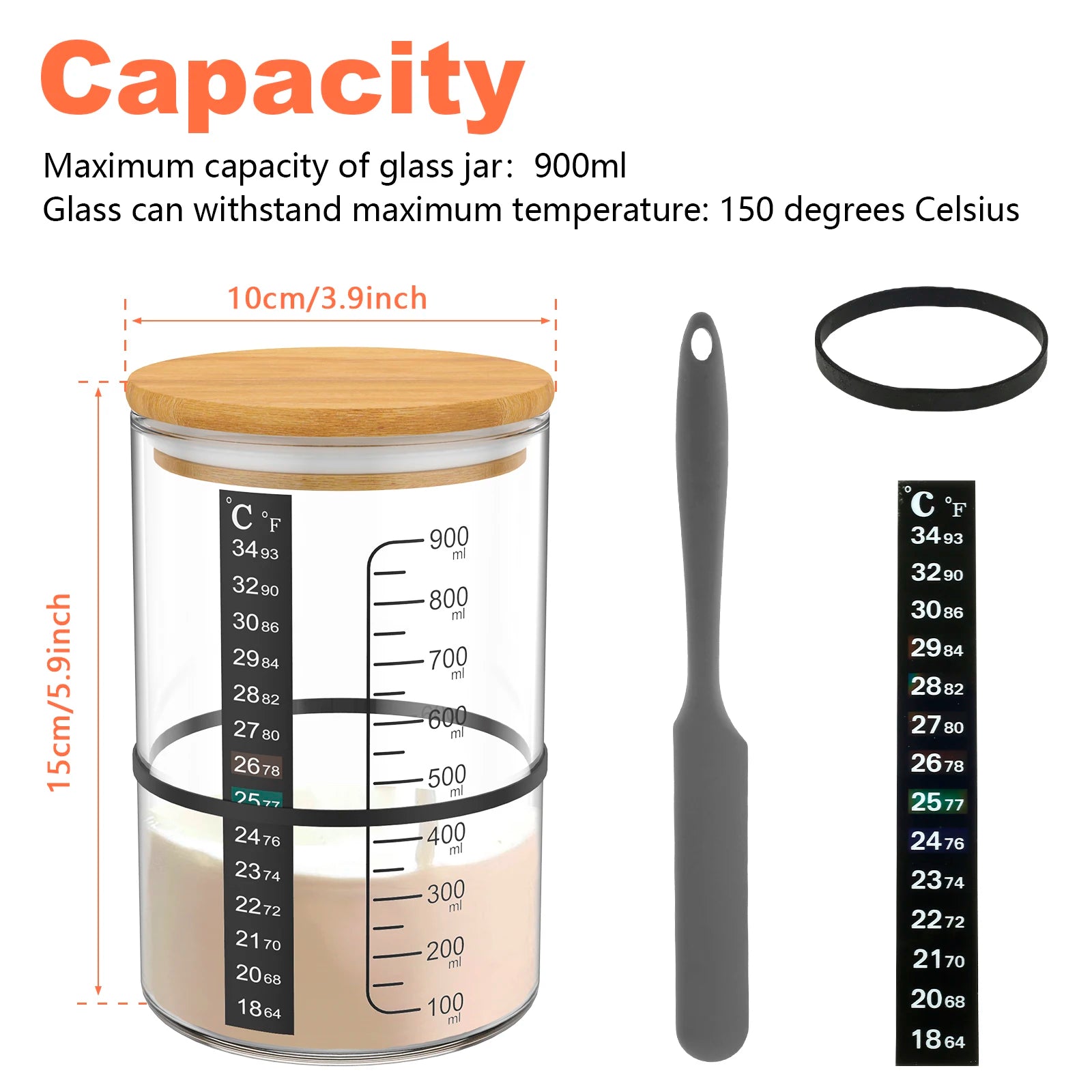 Kit Complet de Fermentation Levain 900ML - 8PCS