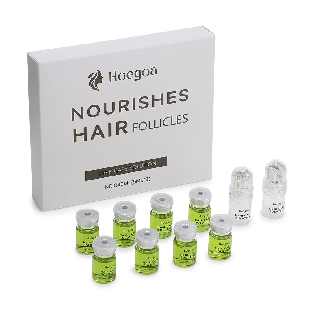Coffret Ampoules Capillaire Anti-Perte de Cheveux + Dermarolle à Réservoir OFFERT
