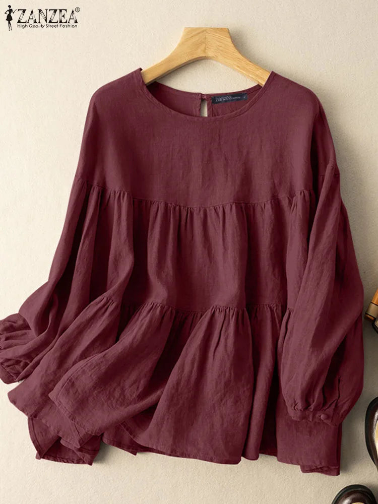 Blouse Bohème Volantée & Manches Ballon - Printemps