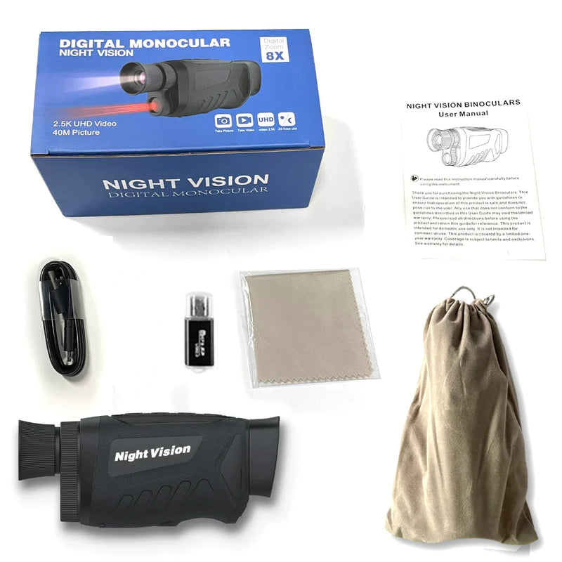 Caméra de chasse monoculaire 4K infrarouge vision nocturne