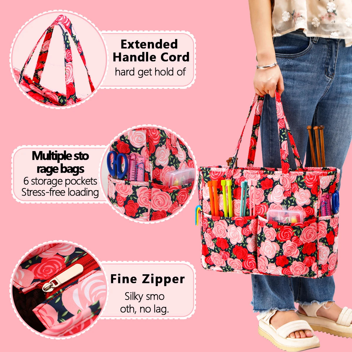 Sac de Voyage à Grande Capacité & Pratique pour Crochet