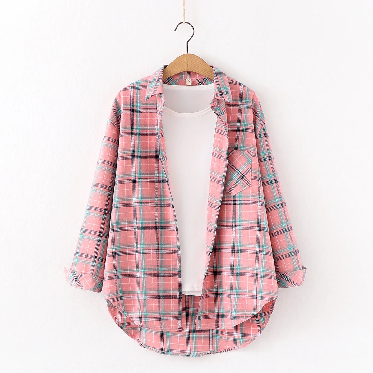 Chemise à Carreaux en Flanelle pour Femme - 10 Couleurs
