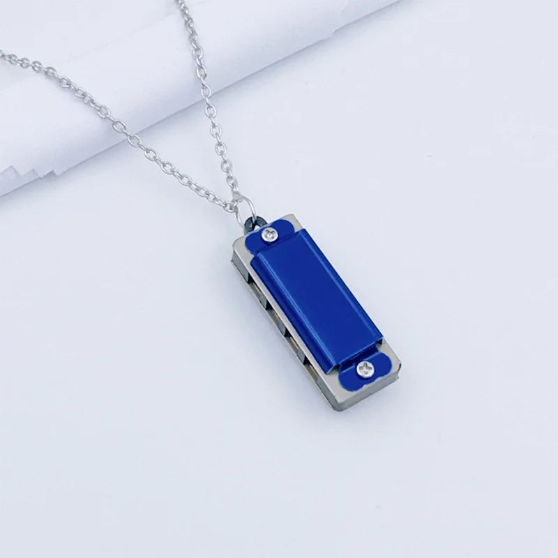 Collier Mini Harmonica à 4 trous et 8 tons - Idée Cadeau