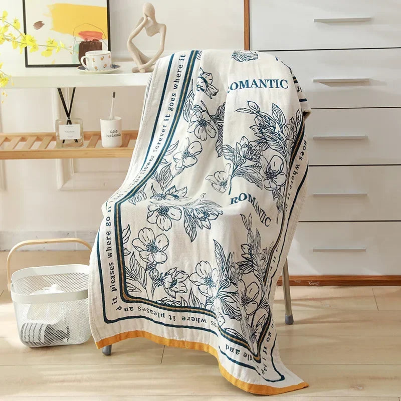 Serviette Gaze Coton Douce 80x160cm Style Bohème