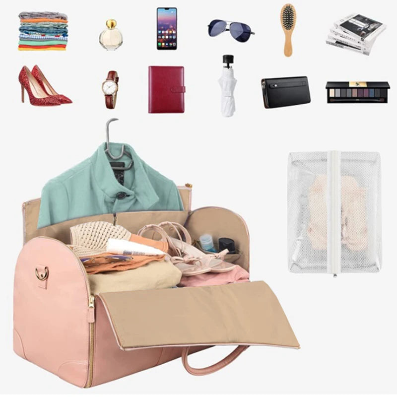 Sac de Voyage Dépliant Innovant & Pratique en Cuir PU