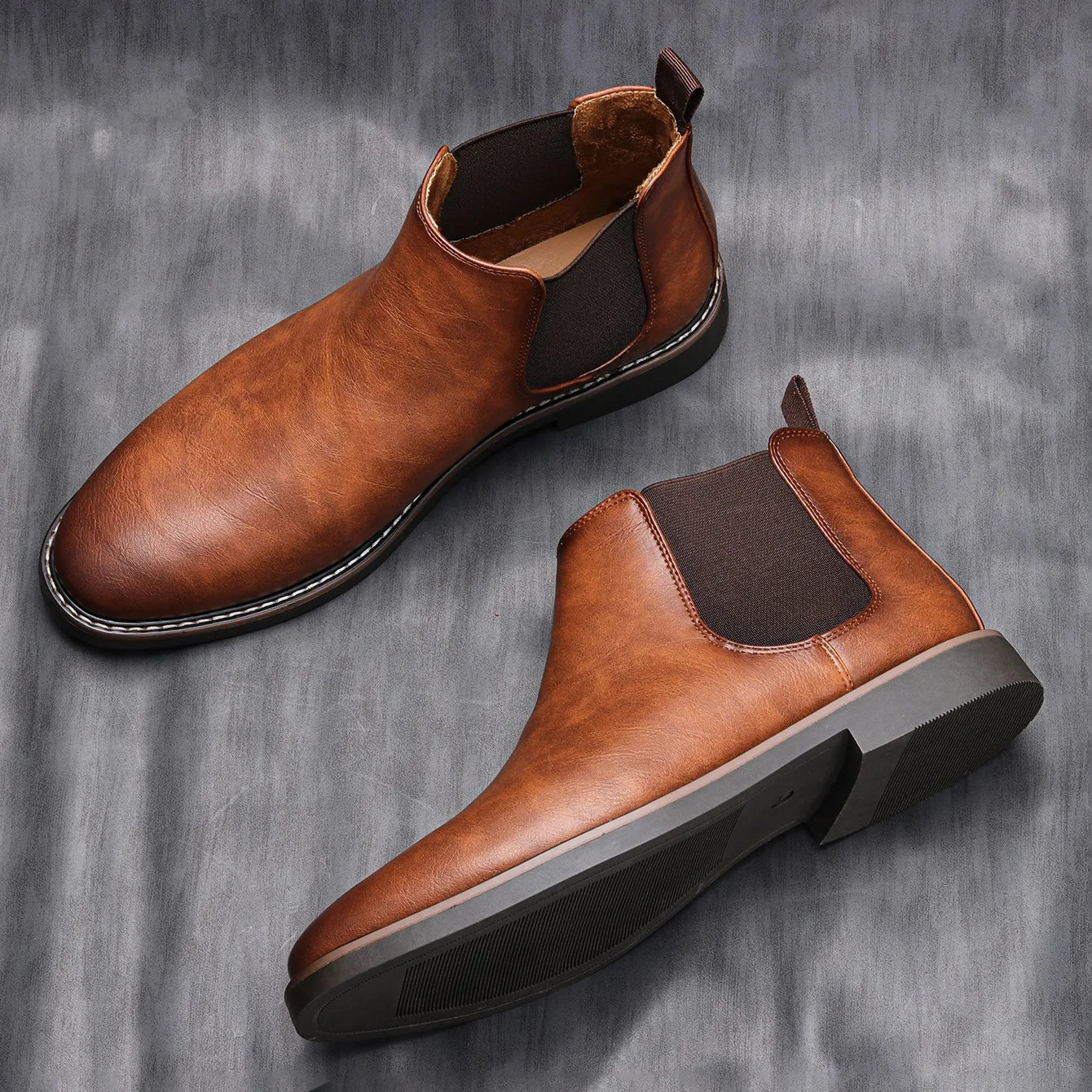 Bottines Chelsea en Cuir PU pour Homme