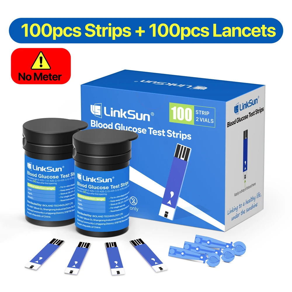 Kit Glycémie LinkSun avec 100 Bandelettes